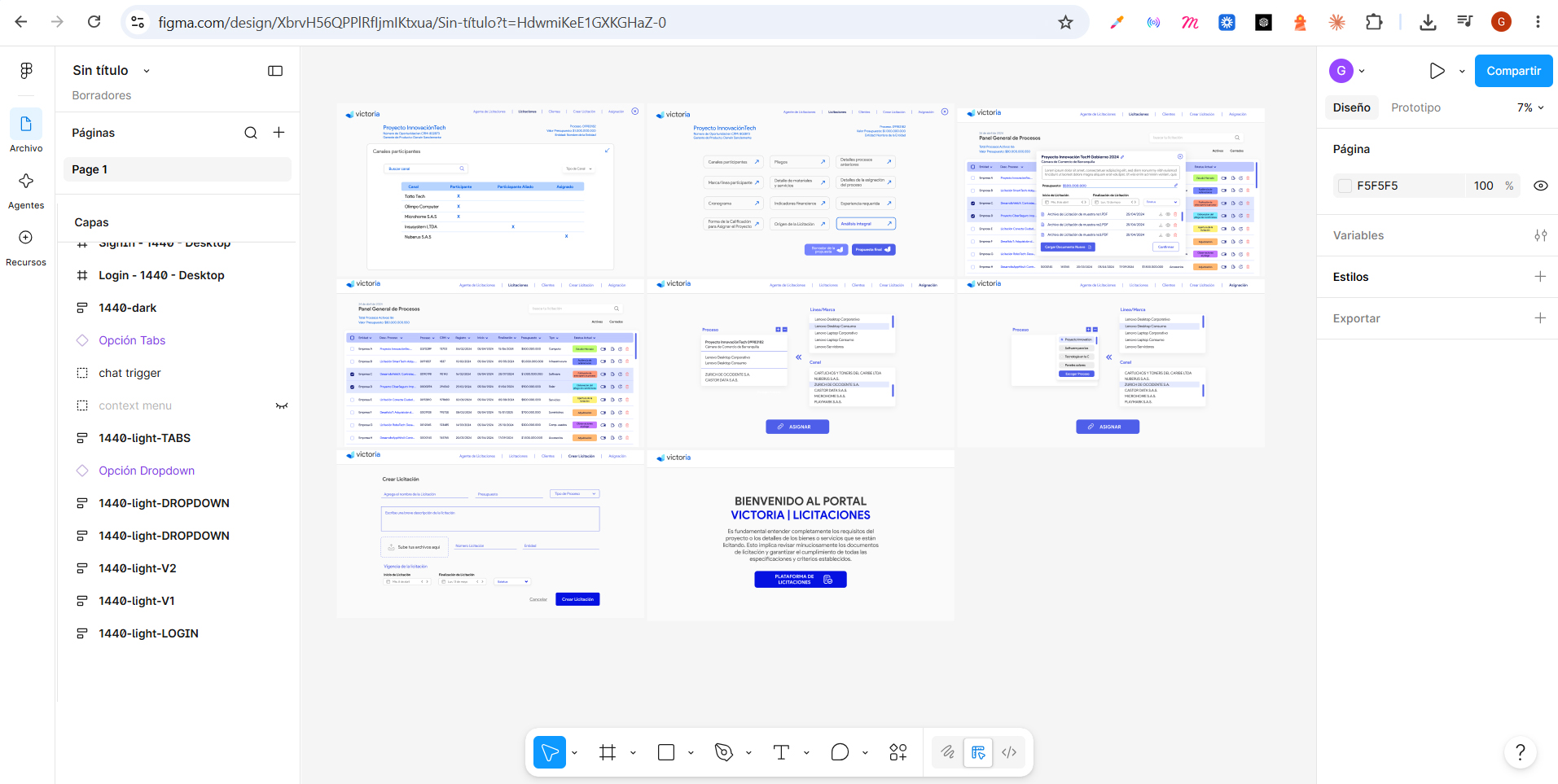 Design in progress in Figma